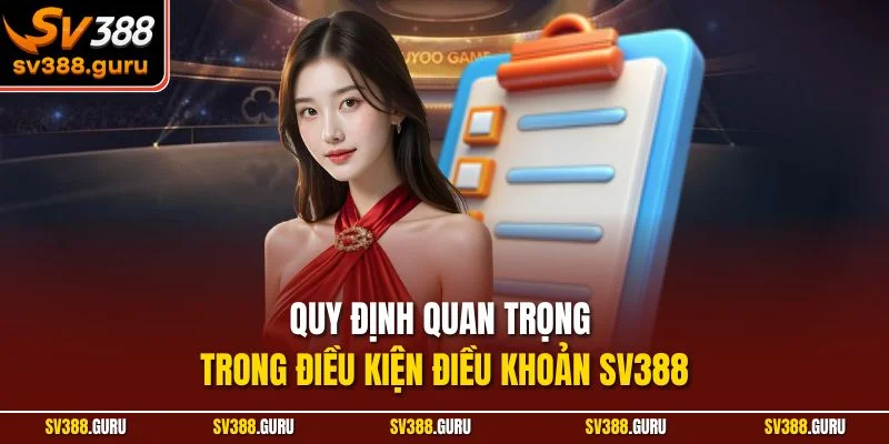 Quy định quan trọng trong điều kiện điều khoản SV388